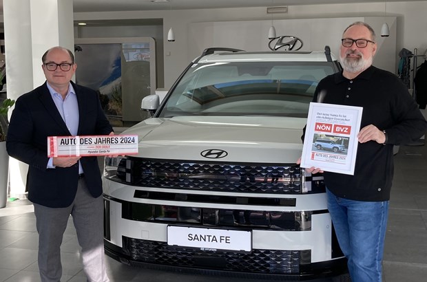 Hyundai Santa Fe gewinnt bei der  NÖN / BVZ-Wahl „Auto des Jahres 2024“  in der Kategorie „der Coole“